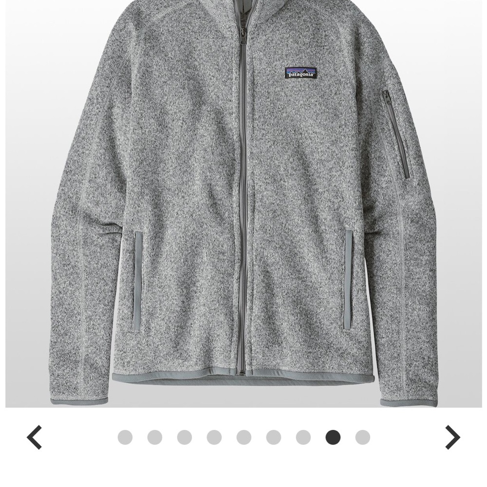 Patagonia better sweater Full-Zip women’s small birch white fleece